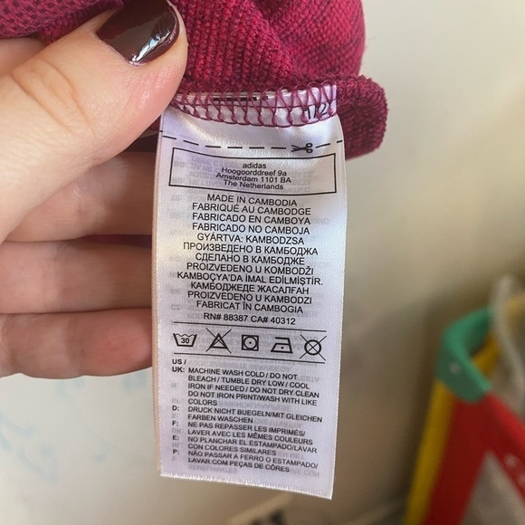 Adidas Women's Z.N.E Athletics Crew Cold.RDY, Power Berry, - Picture 9 of 15